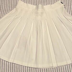 Bershka white pleated tennis skirt